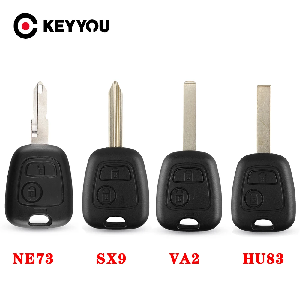 

Чехол для автомобильного ключа KEYYOU, 2 кнопки, для Citroen C1, C2, C3, C4, Saxo, Picasso, Xsara, для Peugeot 106, 206, 306, 307, 207, 407, Partner