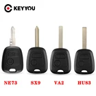Чехол для автомобильного ключа KEYYOU, 2 кнопки, для Citroen C1, C2, C3, C4, Saxo, Picasso, Xsara, для Peugeot 106, 206, 306, 307, 207, 407, Partner