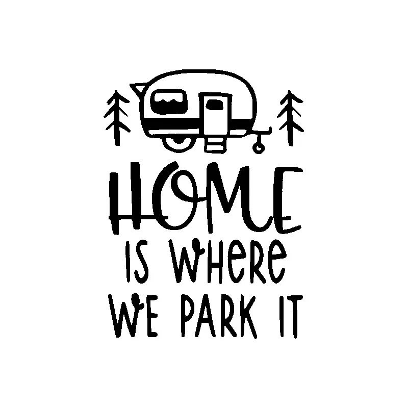 

Interesting Car Sticker Home Is Where We Park It Accessories Waterproof Sunscreen kk Vinyl Decal,14cm*10cm