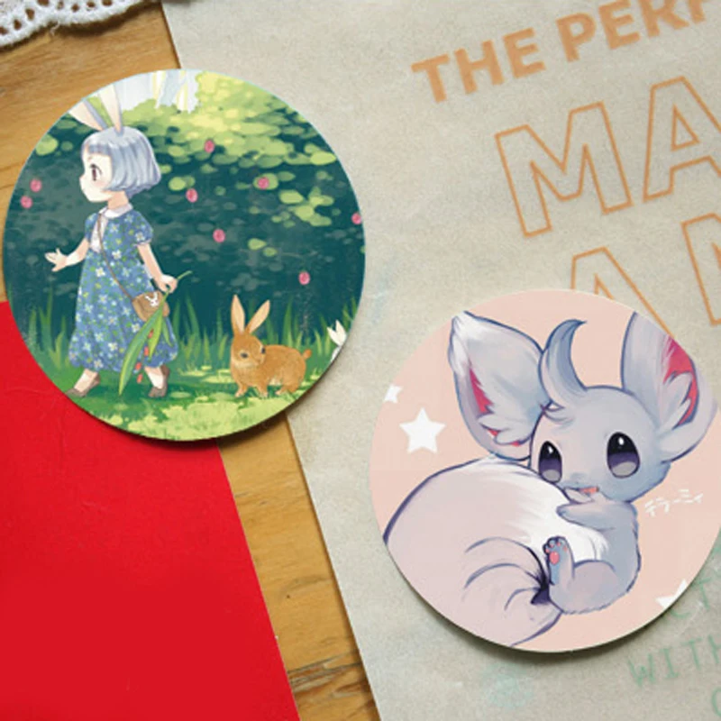 38 шт. креативные винтажные наклейки с рисунками животных из мультфильмов клейкие