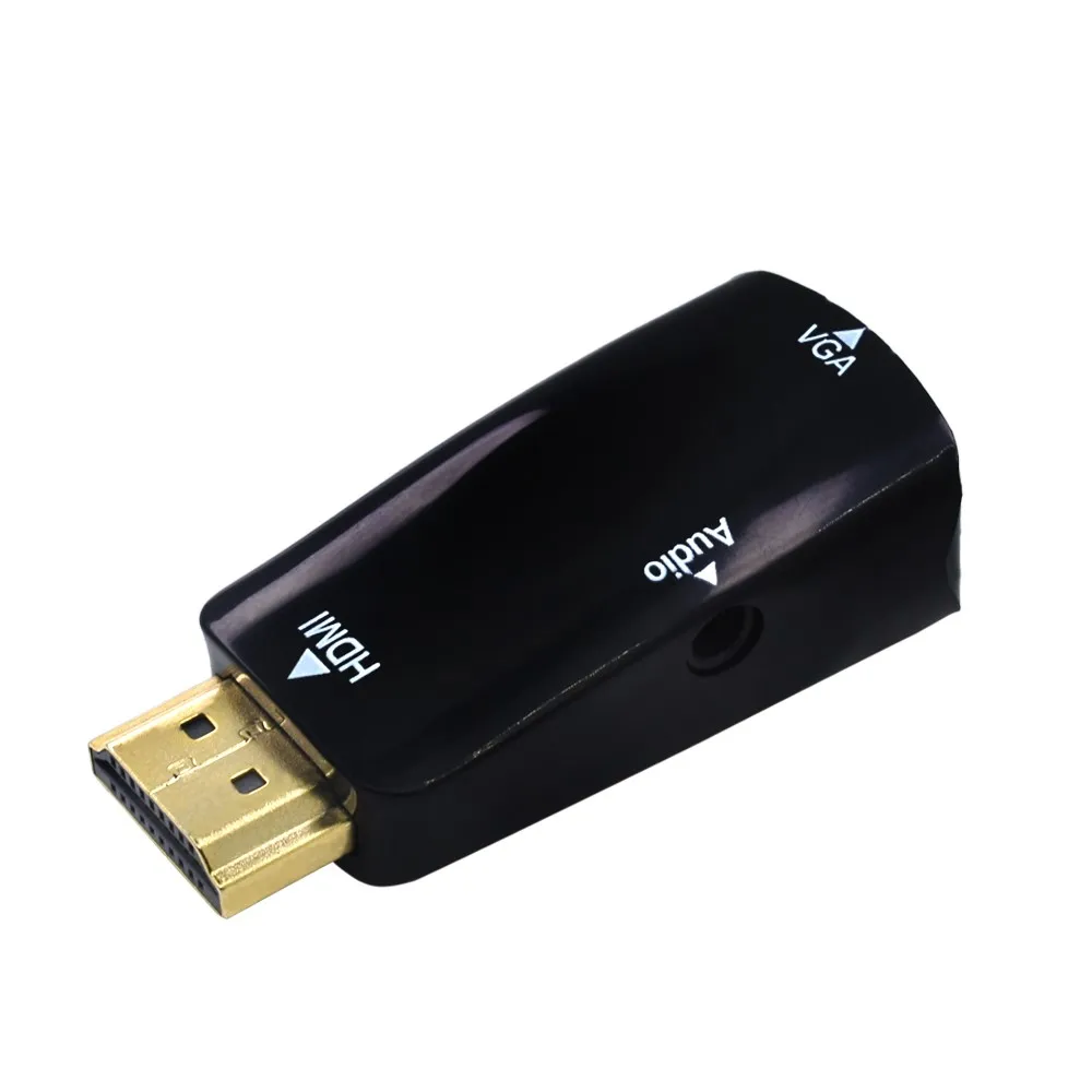 HDMI к VGA адаптер аудио кабели конвертер мужчин и женщин HD 1080P для ПК ноутбука ТВ