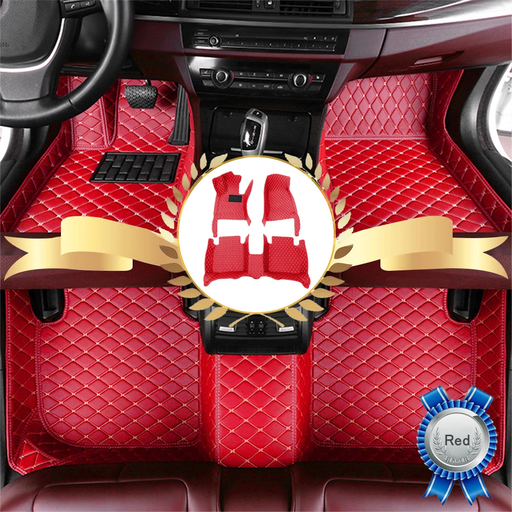 Кожаные автомобильные коврики пол для JEEP Wrangler (4 двери) 2018-2019 изготовленные на