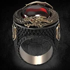 Властное огромное черное кольцо с драконом, модное мужское ювелирное изделие в стиле хип-хоп, аксессуар на палец, классический стиль, мужская подарок на день рождения на годовщину