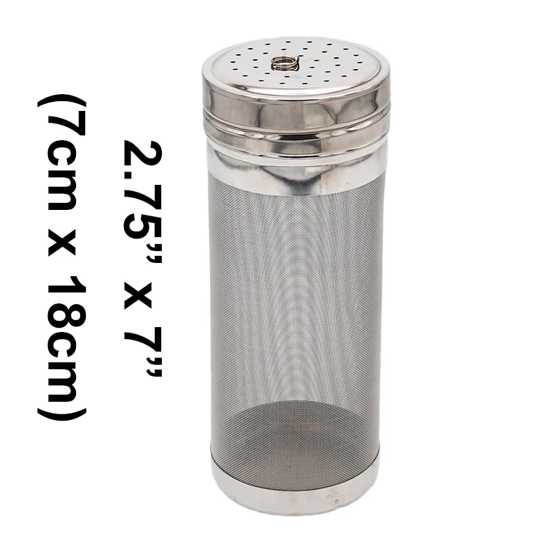 Фильтр для пива и чая 2 75 &quotx 7&quot Cornelius Dry Keg Hop с крышкой 300 микрон из нержавеющей