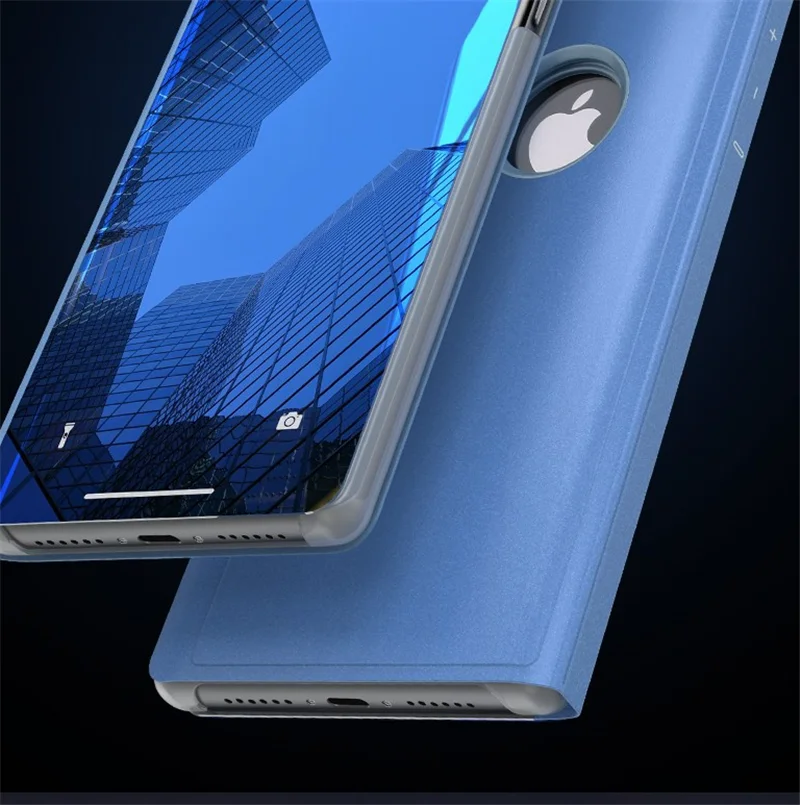 Luxury Mirror Flip Case For Apple iPhone 11 Pro X XS XR Max 6 6S 7 8 Plus Soft Fashion Phone Leather Cover with Kickstand | Мобильные