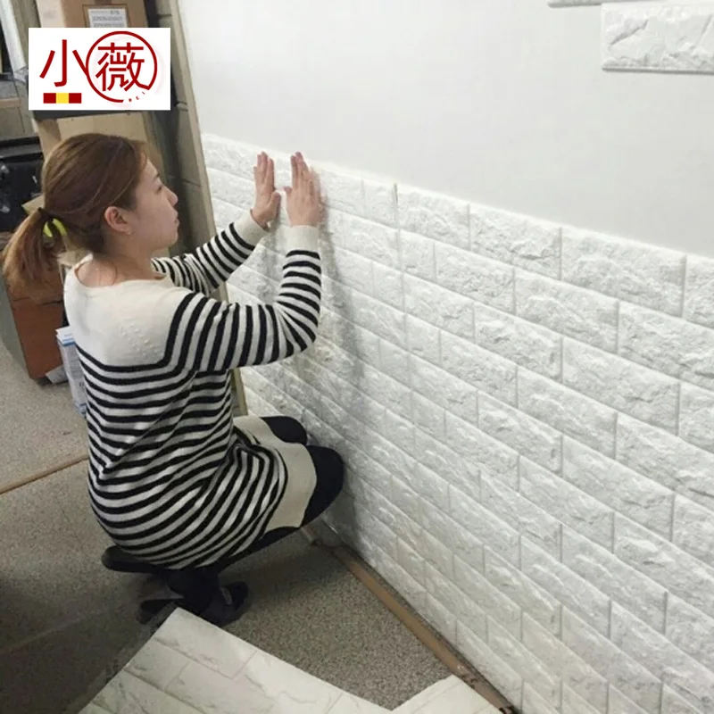 

Self-Adhesive Waterproof TV Background Wall Brick Pattern Wallpaper 3D Stereo Wall Stickers Living Room Wallpaper Stickers