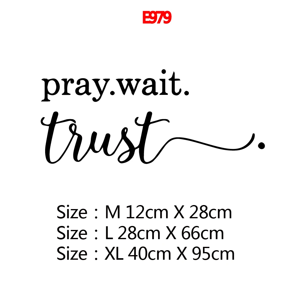 Молимся ждать доверие Кристиан настенные Стикеры Спальня Гостиная Jesue молимся