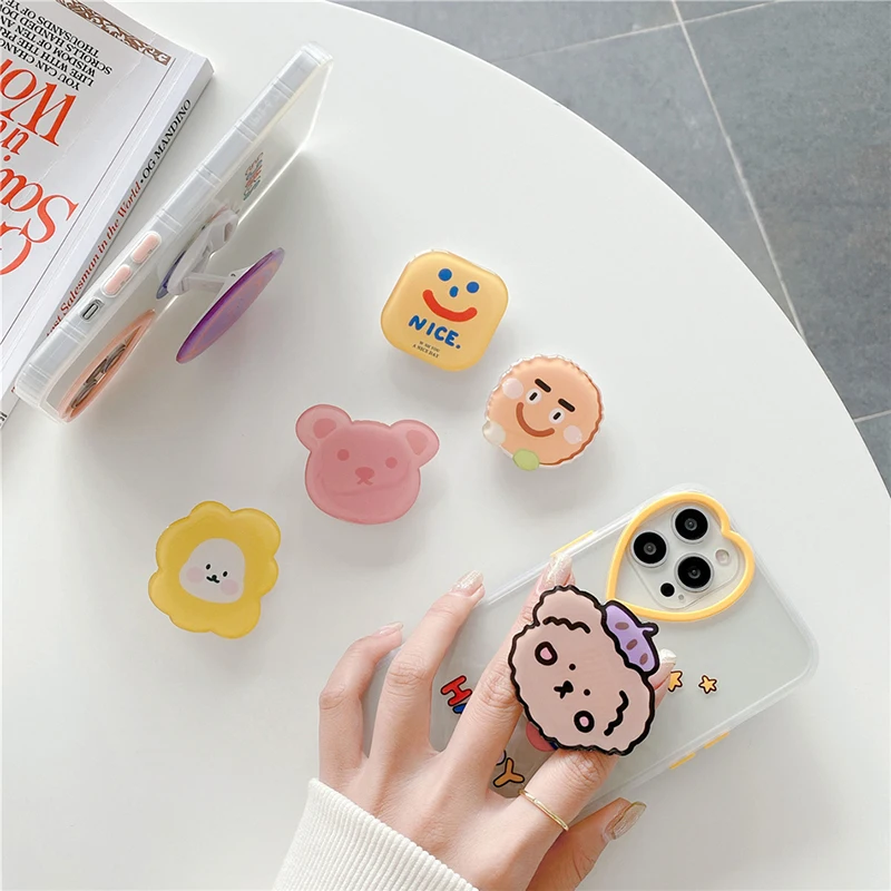 Kawaii Grip Talk Korea держатель для телефона милый мультяшный кролик корова медведь
