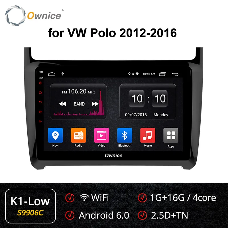 S9903 K1-Low Ownice Android 9,0 360 панорама gps Navi Автомобильный плеер k3 k5 k6 для VW POLO GOLF PASSAT CC JETTA TIGUAN TOURAN 4G LTE DSP оптический - Цвет: S9903 K1-Low