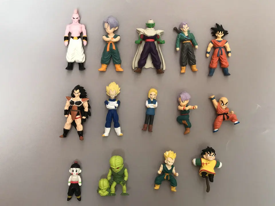 

BANDAI Dragon Ball Action Figure Genuine Gacha Torankusu Saibaiman Kuririn Saiyan Doll Ornament Model Toy