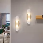 Современные Мраморные светодиодные настенные лампы, художественный стиль, атмосферные Настенные светильники для гостиной, коридора, гостиницы, комнаты, ванной комнаты