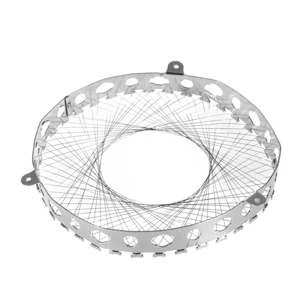 

2PCS Gas Cooking Windproof Energy-Saving Cover Stove Wind Resistant Circle Net Round Shape Torch Net (Silver)