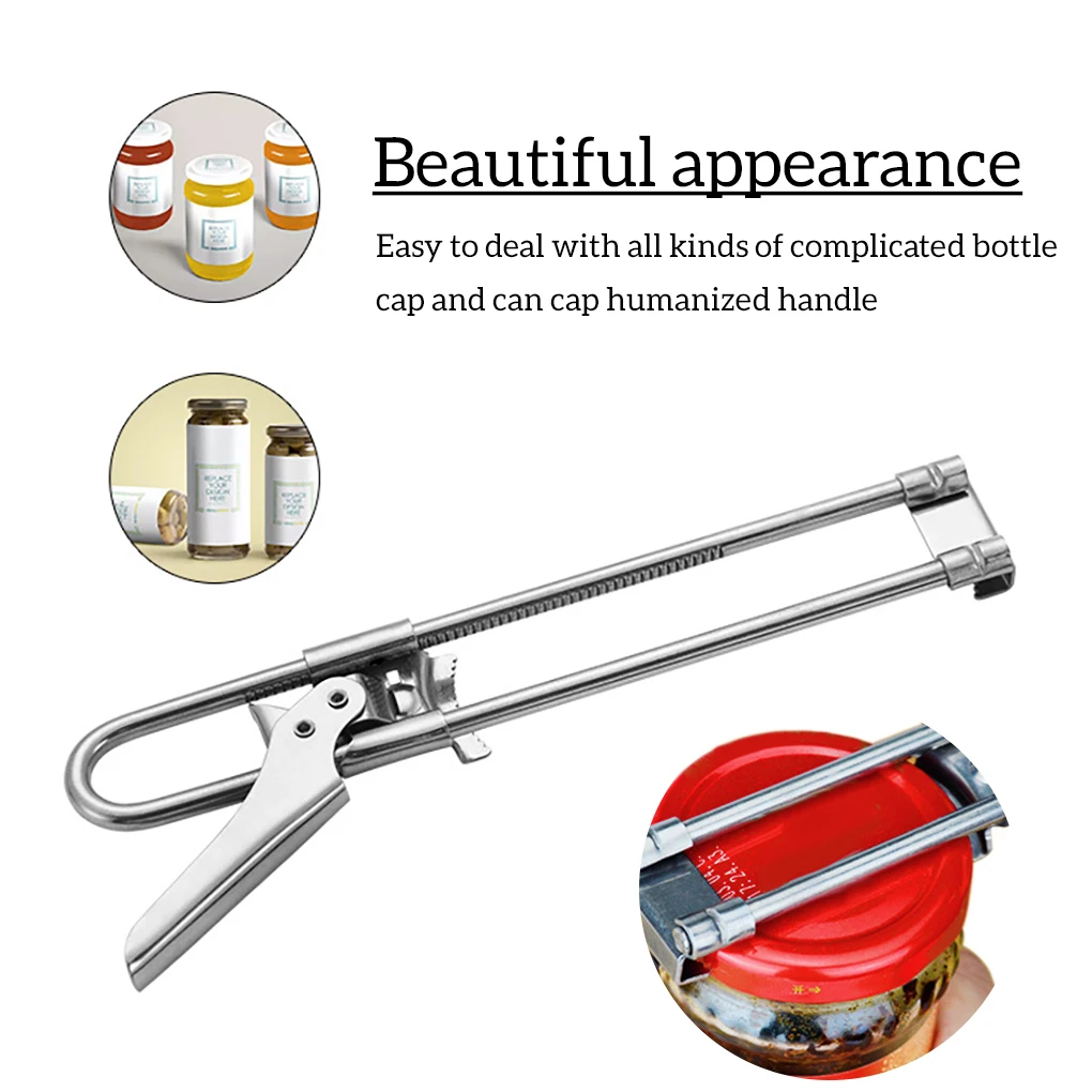 

Creative MultifunctionalJar Opener Adjustable Stainless Steel Manual Can Bottle Cover Lids Remover Kitchen Gadgets