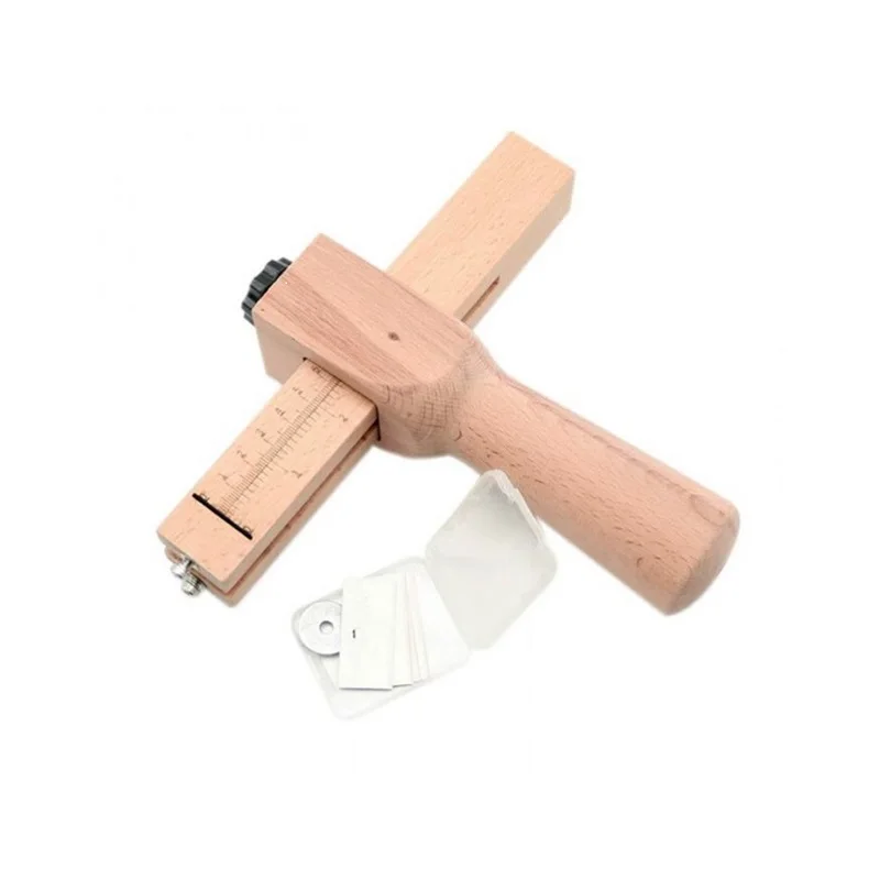 1 шт. деревянная регулируемая полоса и режущий инструмент ручной для кожи DIY