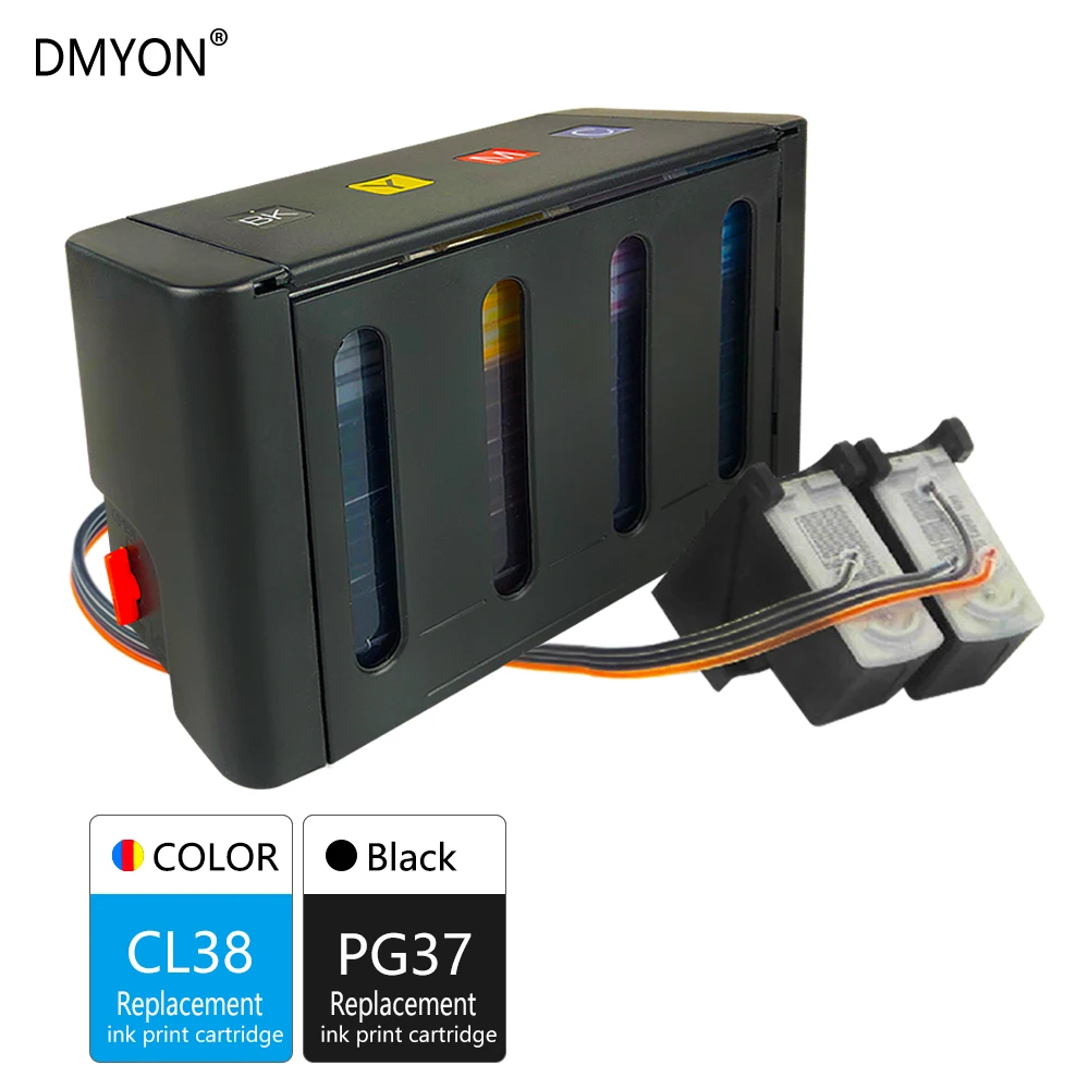 DMYON Замена для Canon PG37 CL38 чернила IP1800 IP1900 IP250 IP2600 MP140 MP190 MP210 MP220 MX300 MX310 принтер|Система