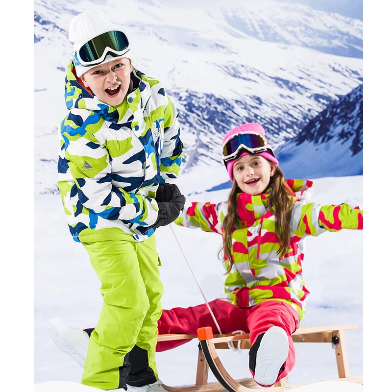 SAENSHING/лыжный костюм для мальчиков и девочек лыжные штаны с лямками Детские
