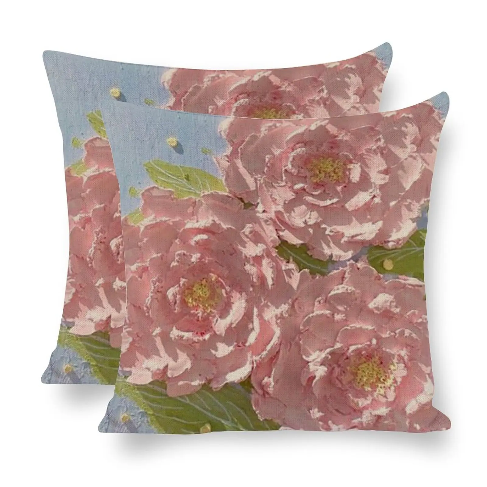 

Льняная Подушка, картина маслом, текстура, цветы, розовая роза, украшение для кровати, в скандинавском стиле, современная модная Подушка, чех...