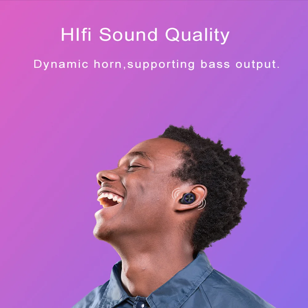 TWS 5 0 Bluetooth наушники со светодиодным дисплеем беспроводные стерео мини-гарнитура