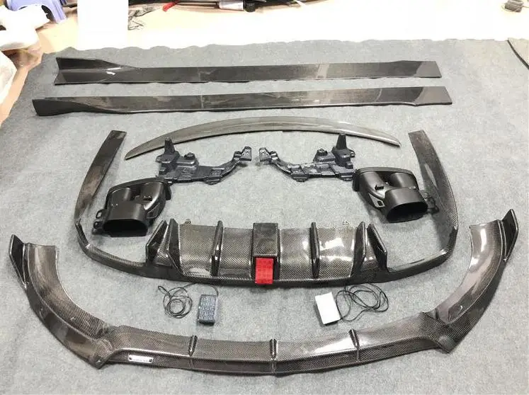 

CARBON FIBER Front Bumper Lip Spoiler Rear Trunk Diffuser Side Body Skirt FOR Mercedes Benz W213 E200 E260 E300 E63 2016-2020