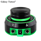 Блок питания Aurora -1 для тату-машинки, питание для 2 тату-машинок, ножная педаль, черного и серебристого цвета