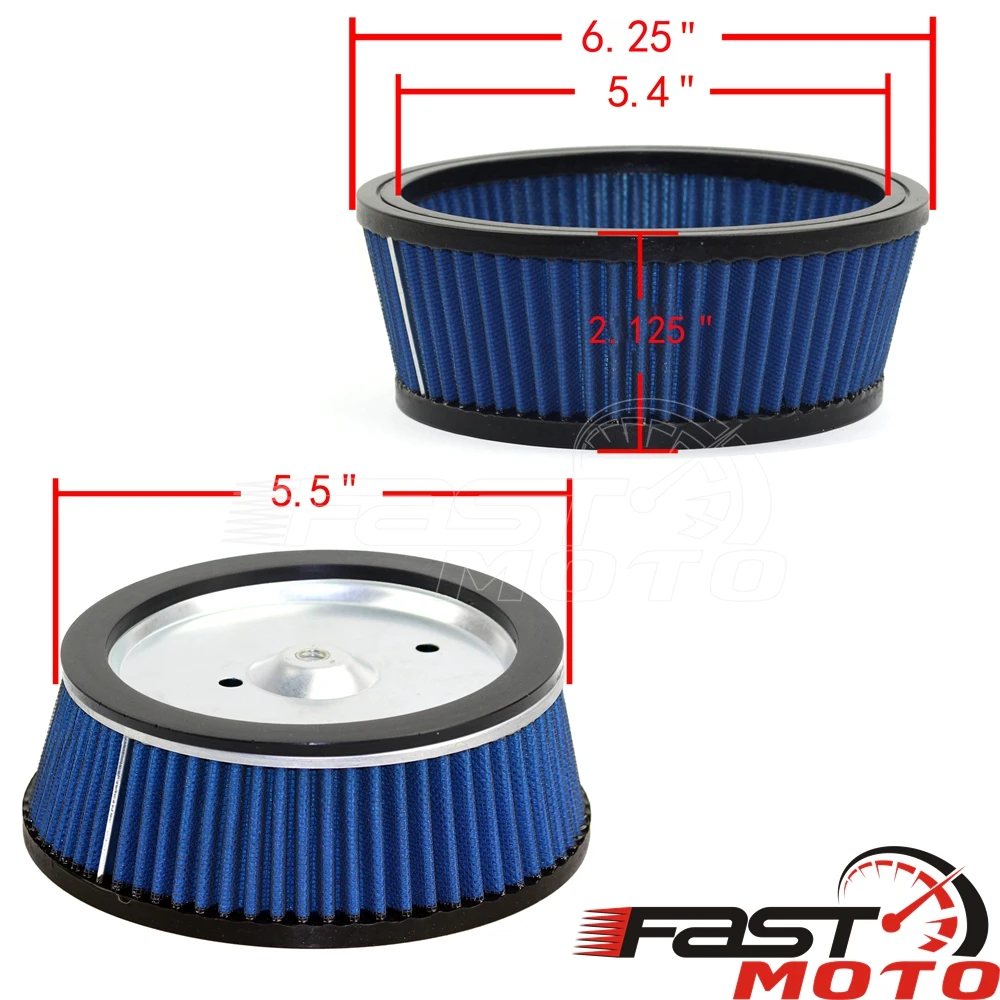 Воздушный фильтр для мотоцикла СИНИЙ конический круглый сменный воздушный