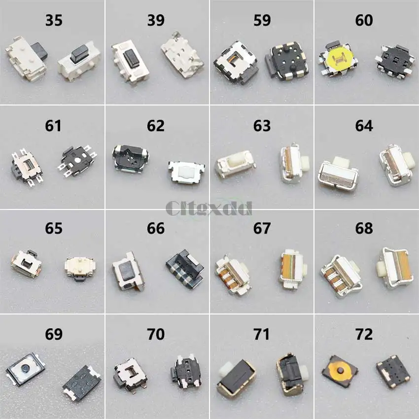 

Cltgxdd 16 моделей 160 шт./лот Тактильные Такт кнопочный переключатель 2Pin 4Pin DIY SMD Микропереключатель для Samsung Nokia Lenovo Xiaomi Moto
