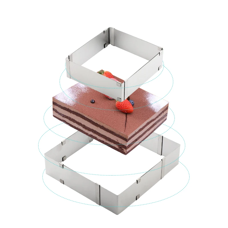 Регулируемый кольцевой торт из нержавеющей стали инструмент для выпечки круглой
