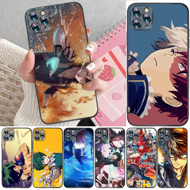 

My Hero Academia Todoroki Shouto Tomura Boku Dabi Shigaraki Bakugou Katsuki Phone Case For iPhone XR XS Max Funda Carcasa Cases