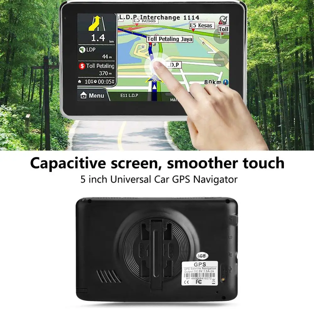Автомобильный навигатор с сенсорным экраном GPS DDR256M 8G MP3 FM Карта Европы 508