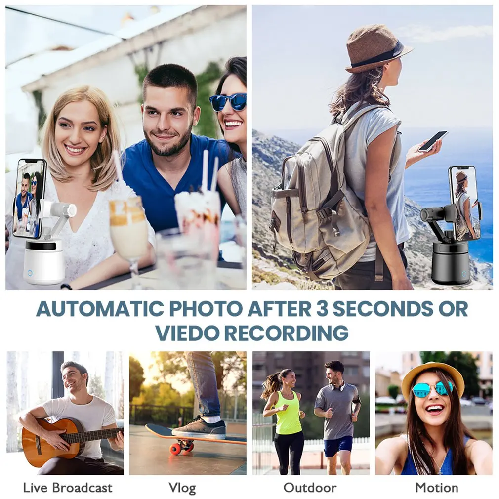 

Smart Stabilizer Gimbal Stabilizer Follower Face Recognition Dual USB Interface For YouTube Video Creator