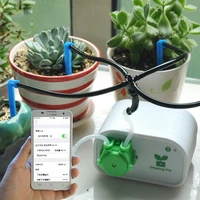 mobile phone control intelligent garden automatic watering device succulents plant drip irrigation tool water pump timer system