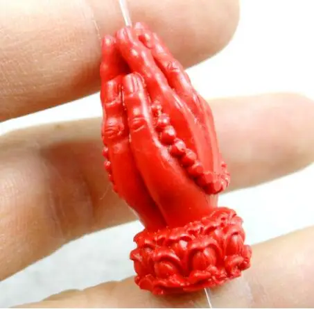 wholesale Natural Chinese Quartz Crystal Red Organic Cinnabar pendant for diy Jewelry making necklace A39 | Украшения и