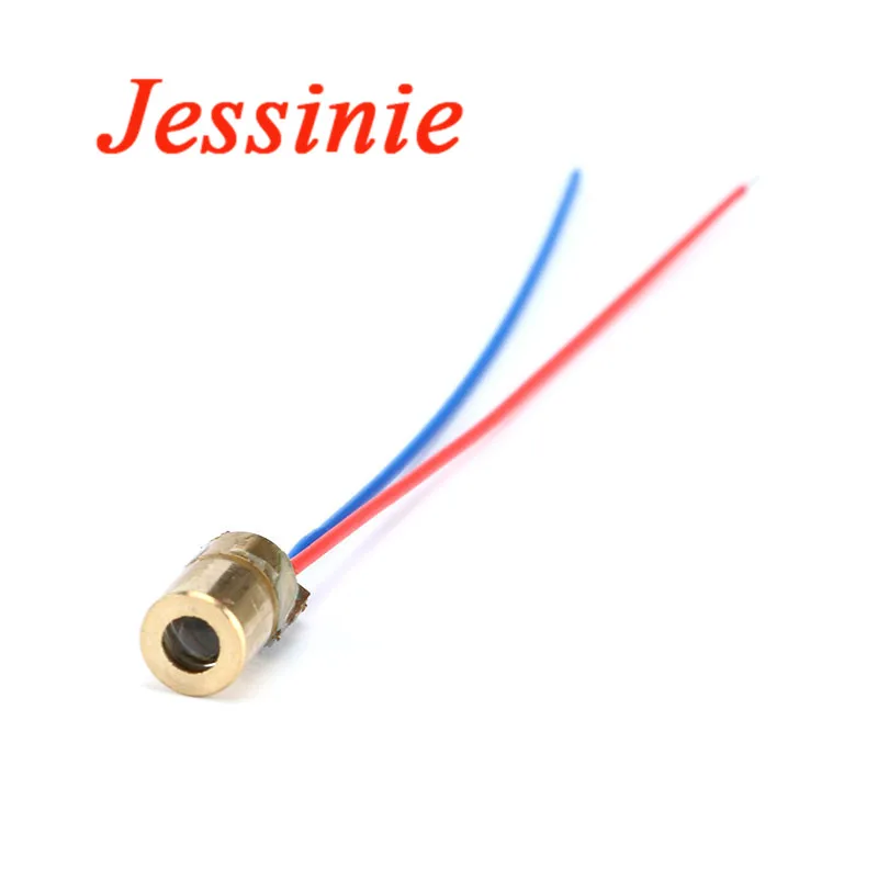 Регулируемая головка из красной меди 650 нм 6 мм 3 в 5 В мВт 10 шт.