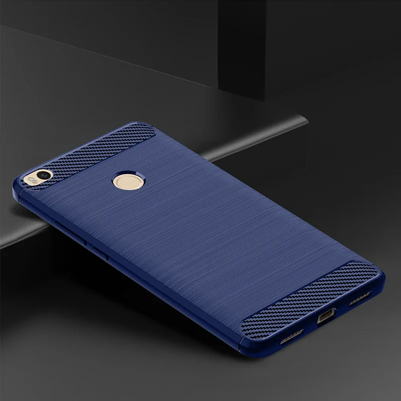 Shock Absorption Cover Soft TPU Anti Scratch Carbon Fiber Back Original Case for Xiaomi Mi Max 2 Max2 6.44&quot Cases | Мобильные