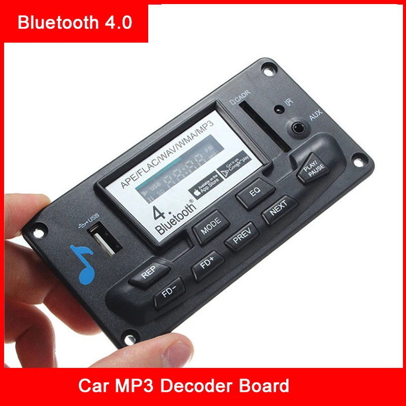 LEORY беспроводной Автомобильный MP3 декодер плата bluetooth 4,0 аудио модуль APE FLAC MP3 WMA DAE аудио AUX U диск SD карта радио приложение управление