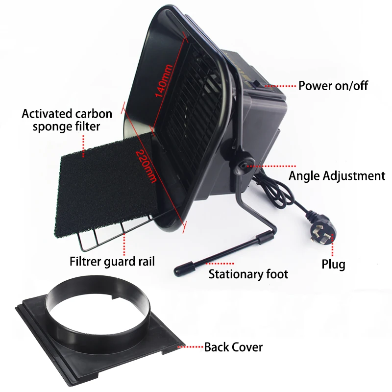 1 шт. поглотитель дыма 493 пластик Мини Портативный дымовой вентилятор инструмент