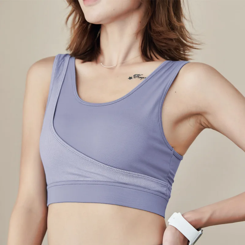 

2020 New Style Yoga Bra Running Breathable High Strength Sports Underwear Female Shock-resistant Beauty Back Bare Sense Sports V