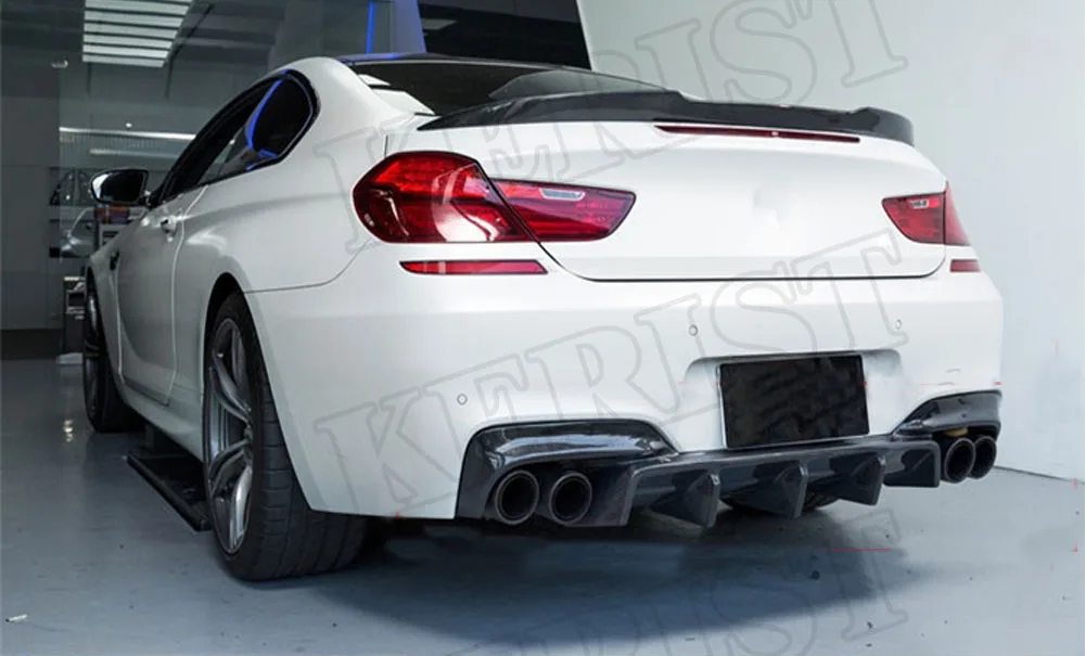 Задний диффузор из углеродного волокна серии M6 черная отделка бампер спойлер