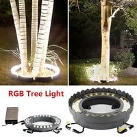 led tree holding lamp pillar lights outdoor circular beam lamp landscape lighting projection colorful rgb tree lighting dc24v