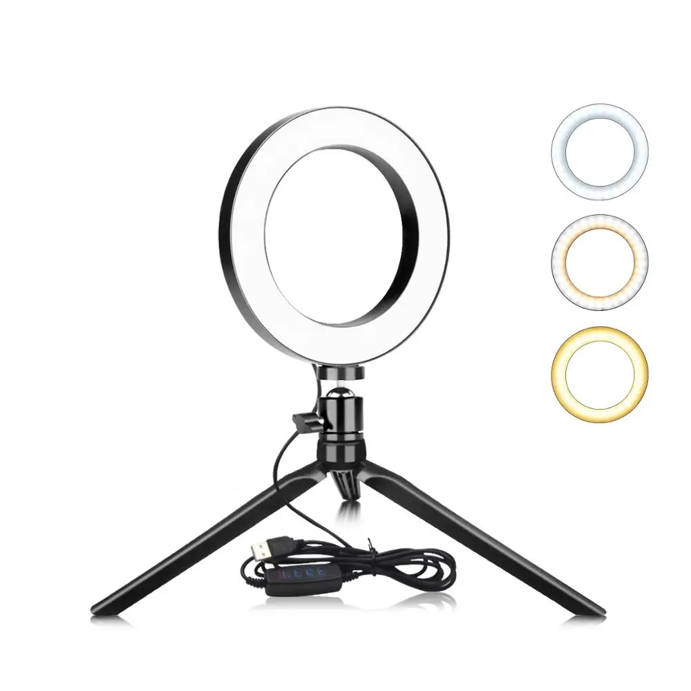 Светодиодный светильник для макияжа кольцесветильник лампа с регулируемой