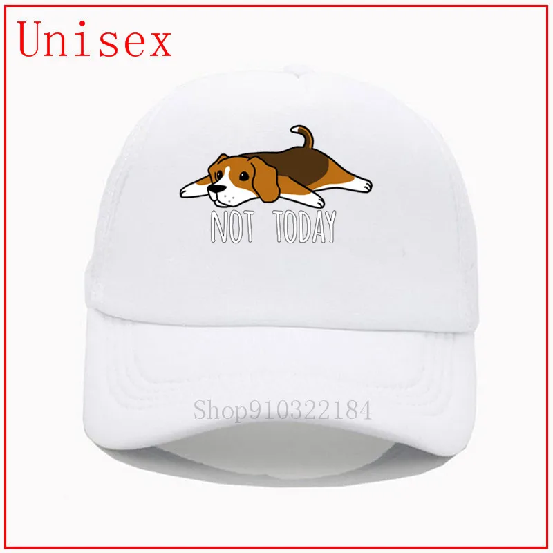 Смешные не сегодня Beagle собака черные шляпы для мужчин женщин бейсбольная шляпа