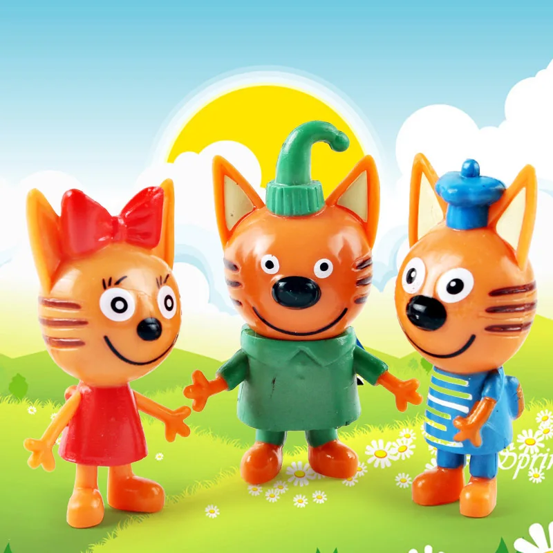 Экшн-фигурки из мультфильма Три котята 5 шт./лот | Игрушки и хобби