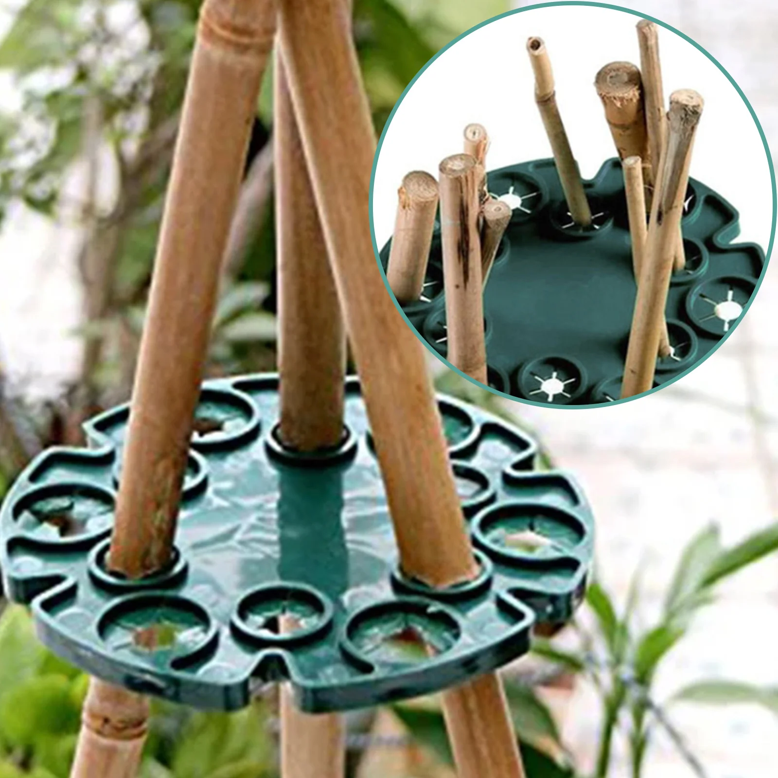 

Garden Supplies Outdoor Garden Frame Plant Support Protection Tray Bamboo Cane Holder Landscape Engineering Balcony Rack Stakes