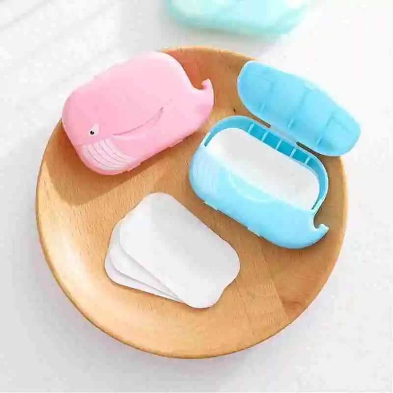 

Mini Portable Soap Paper Disposable Hygienic Cleaning Hand Scented Sheets Box Soap Washing Tablet Delicate Slice Foaming G6L3