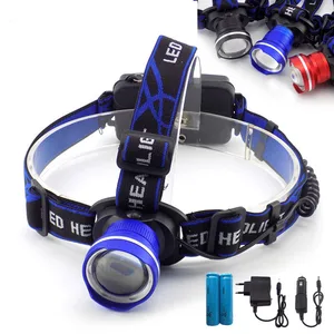 Светодиодный налобный фонарь T6 с объективом рыбий глаз, масштабируемый налобсветильник фонарь, Головной фонарь, Головной фонарь для рыбалки, кемпинга, фокус, фонасветильник 18650
