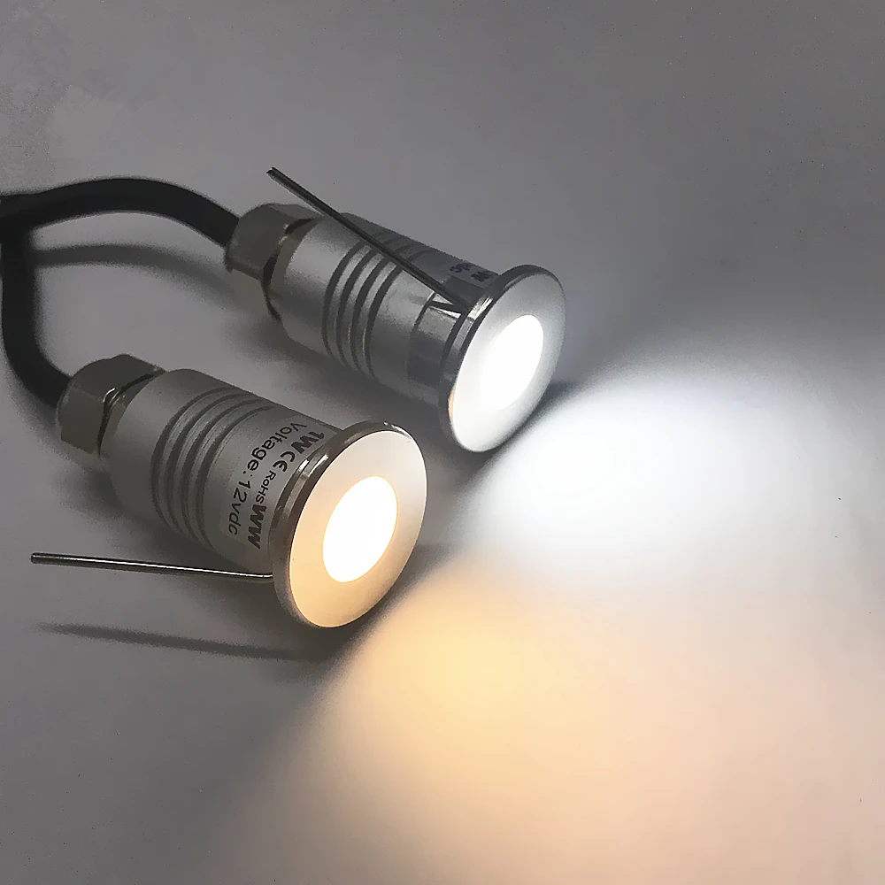 Подземный светильник 1 Вт мини-подземный DC12V водонепроницаемый IP67 лестничная