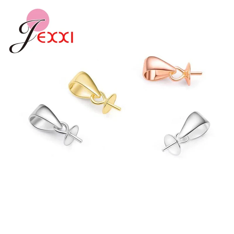 Wholesale 100pcs/lot 925 Sterling Silver Pendant Accessories Pearl Bead Caps For Jewelry Making Suppliers | Украшения и