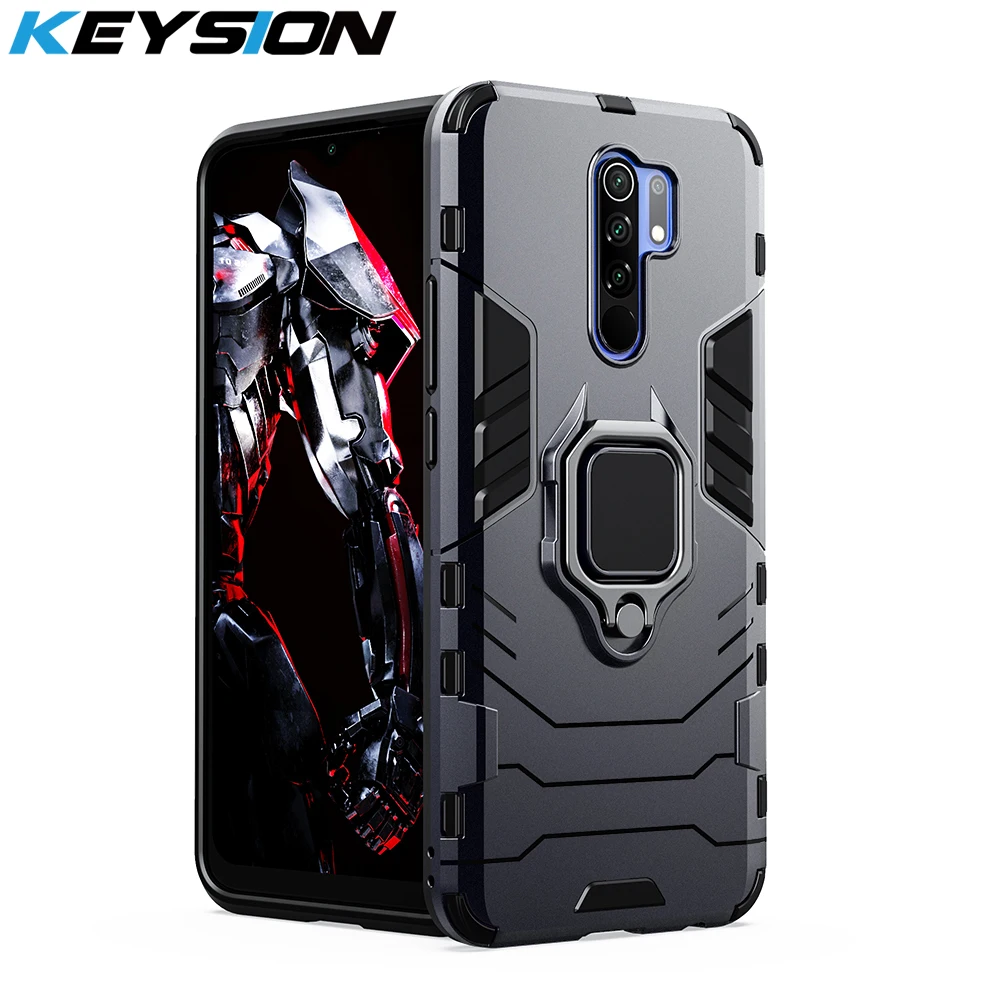 Противоударный армированный чехол KEYSION для Redmi 9 силиконовая задняя крышка с