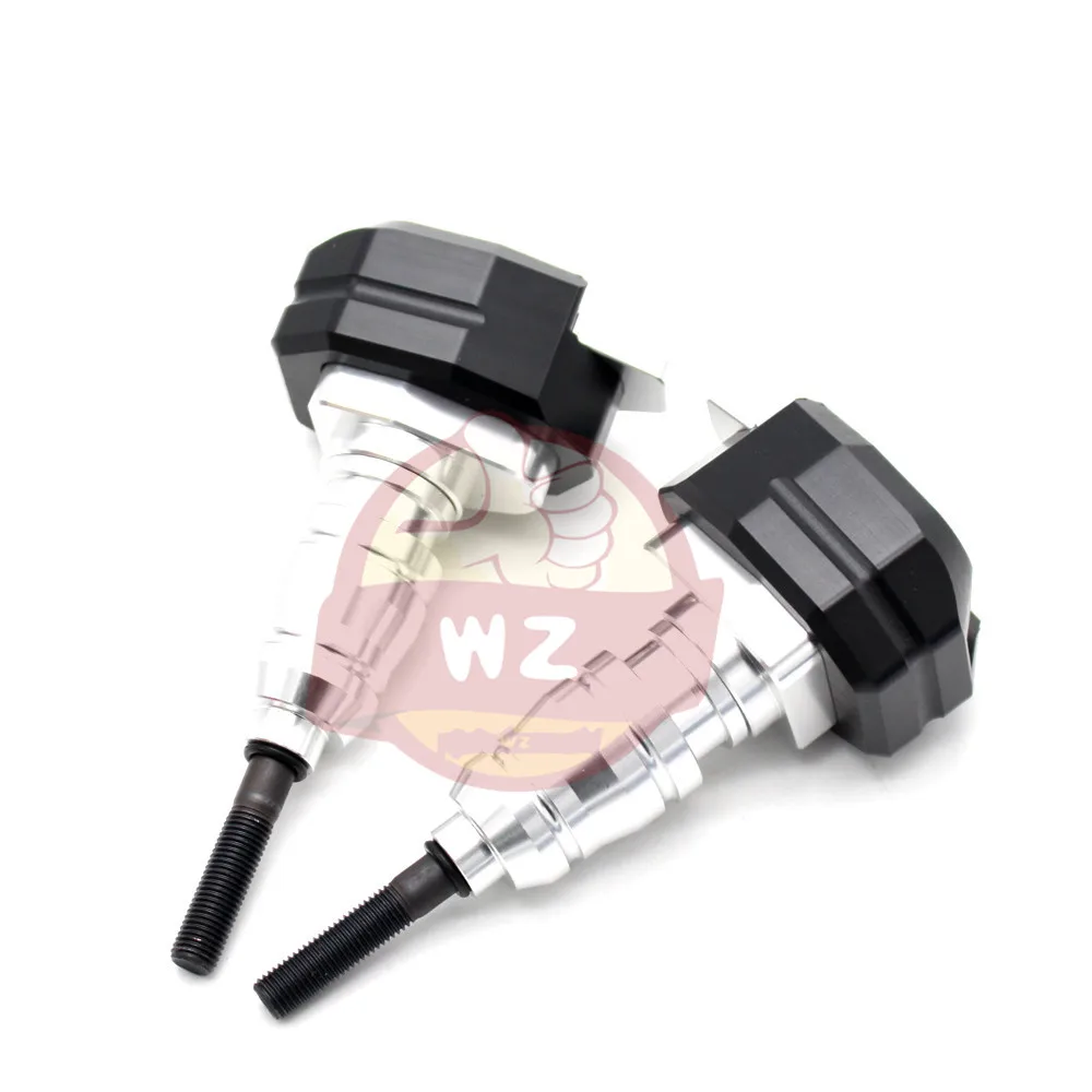 Подходит для Kawasaki NINJA 300 250 400 650 ZX6R 636R ZX10R H2 H2R защиты от падения рамки ползунок обтекатель Противоударная накладка протектор - Цвет: Серебристый