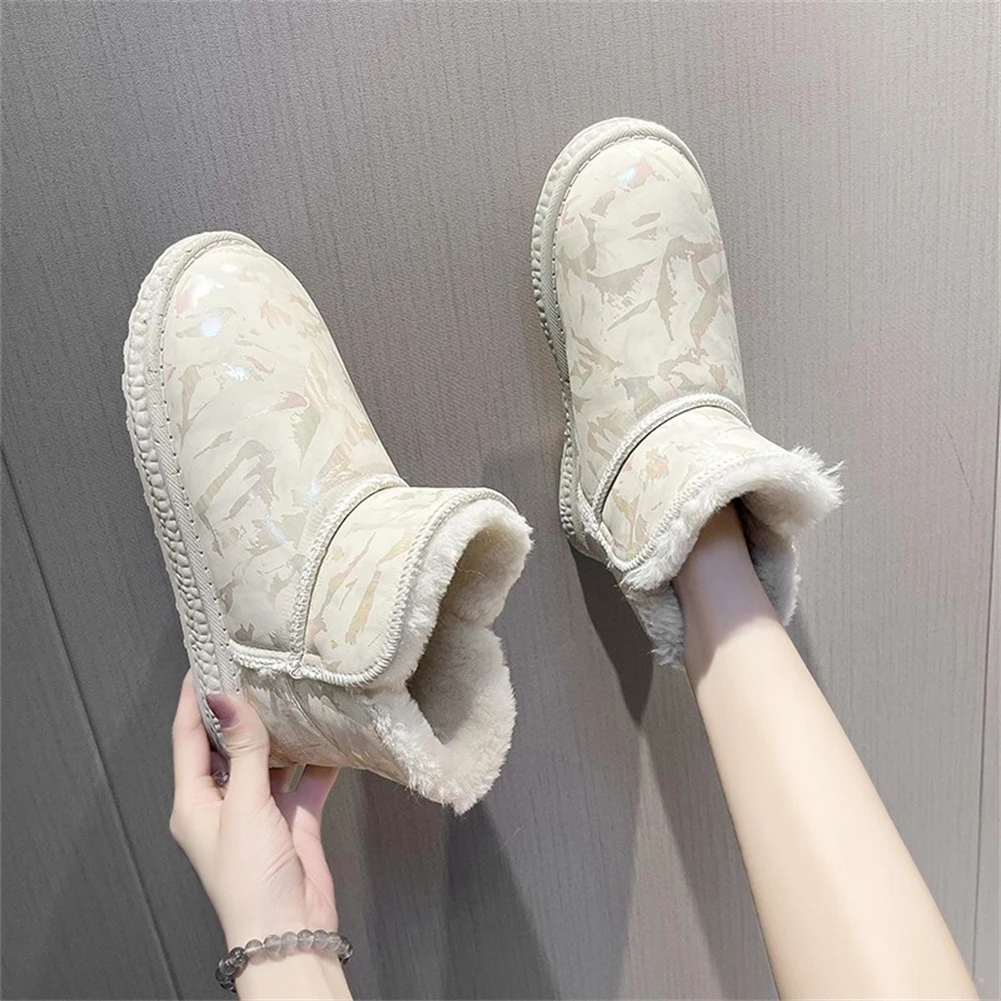 

Женские ботильоны на резиновой подошве KarinLuna, ботинки с принтом, без шнуровки, на плоской подошве, зимняя удобная обувь, 2021